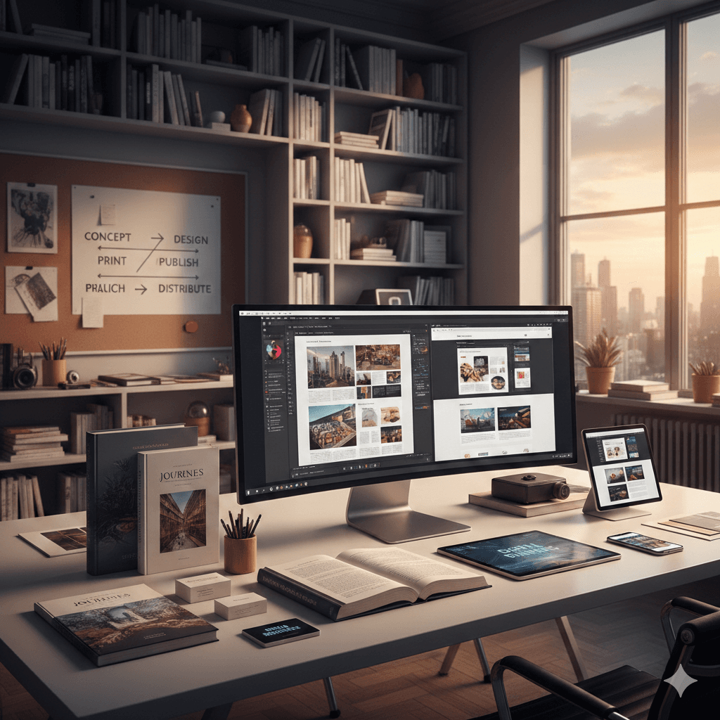 Print and digital content.