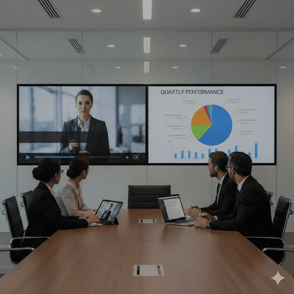 Corporate videos and presentations.